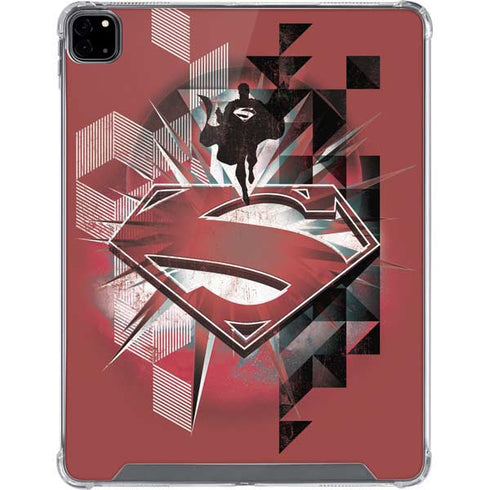 DC Comics Superman Red Pattern iPad Pro 12.9in (2020) Clear Case
